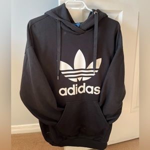 Adidas full front logo cotton hoodie